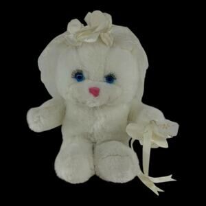 VTG 1985 Commonwealth Bride Wedding Bears Plush 11” Only No Groom Clean